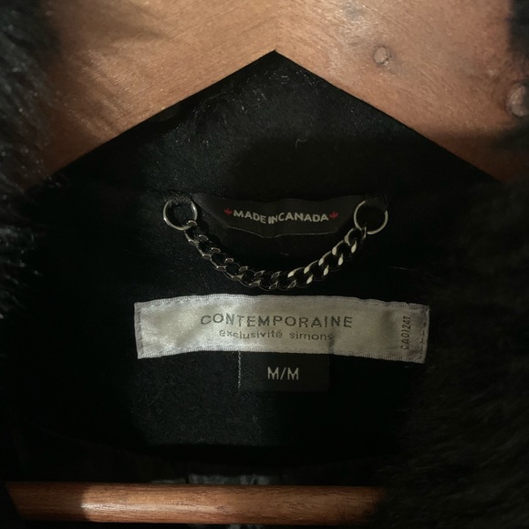 Wool coat with removable faux fur collar - Picture 4 of 10